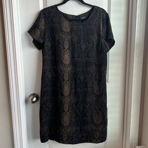 Snake Print Shift Dress